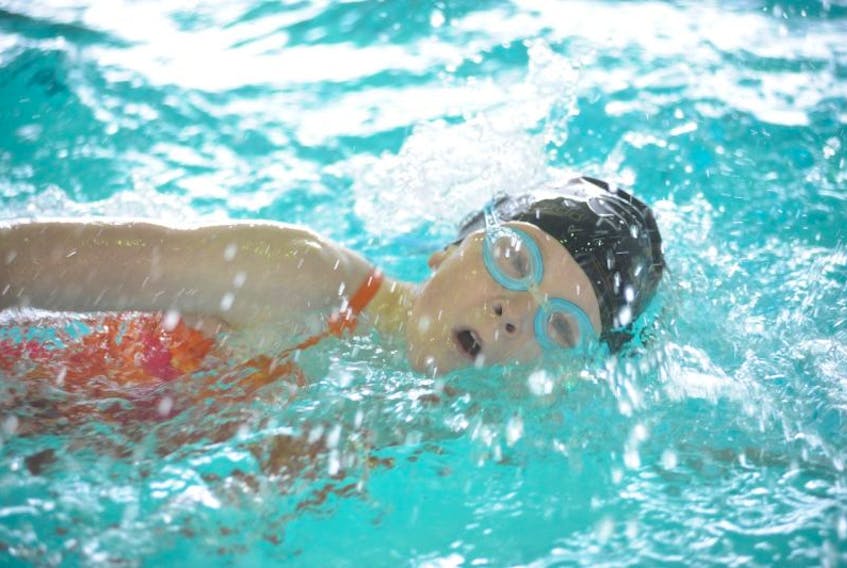 Corner Brook’s Aideen Nelson gets in a workout with the Corner Brook Rapids. The 13-year-old will represent her swim club at the Eastern Canadian Swim Championships April 20-23 in Etobicoke, Ont.