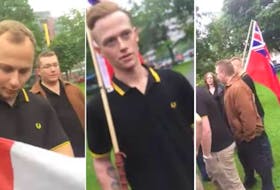 Three of five military members who identified as Proud Boys during a 2017 protest in Halifax are still in uniform, even though Canada deemed the alt right group a terrorist organization last week.