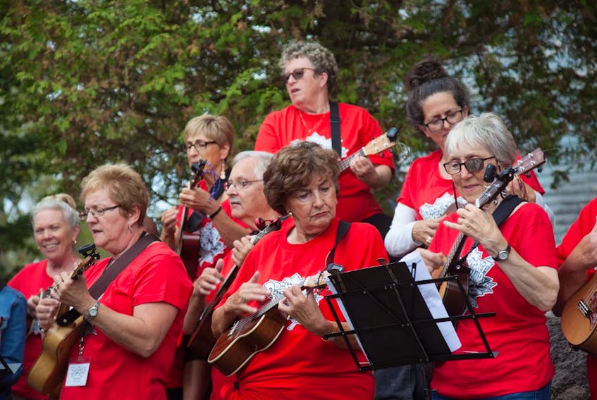 Ukulele players will be getting together for music and song at the sixth annual Dock Street Ukulele Camp  in Shelburne on Sept. 20 to 22. Dan Peacock photo