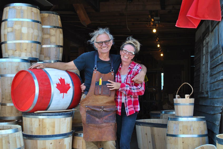 The new owners of the Shelburne Barrel Factory, George and Beerta Van deer Meer, have breathed new life into the century old tradition that has been a mainstay on Dock Street since 1917. KATHY JOHNSON