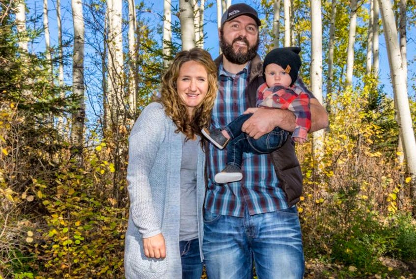 Jordan Tibbo, his wife Suzie and their son Hunter. Jordan says lives have forever been changed by the 2016 Fort McMurray wildfire.