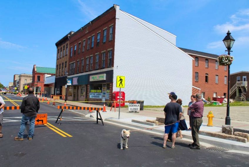 A section of Main Street was blocked off on Thursday, (Aug. 3) due to concerns about the structural stability of a century-old building.