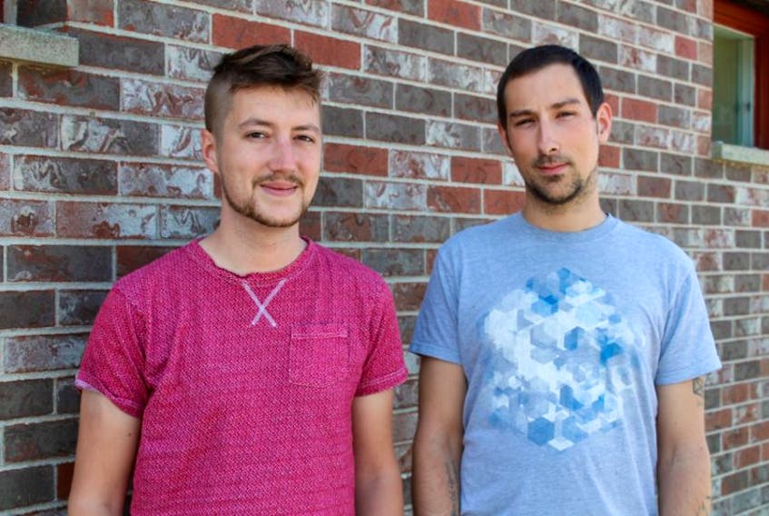 Mark Davis (left) and Marc Durkee are involved in the New Scots Club, a not-for-profit group in Yarmouth looking to turn an existing building in town into an all-ages performance venue for musicians and other artists.