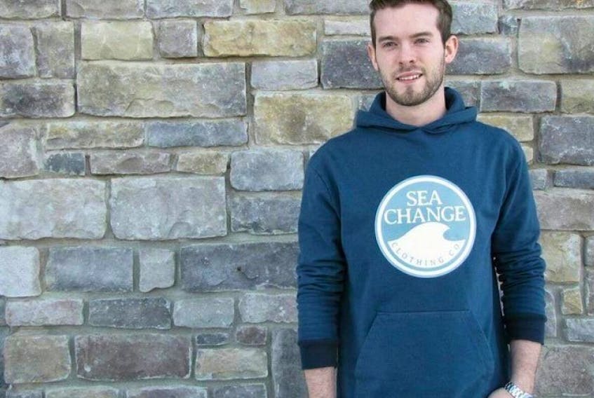 Yarmouth native Brennan Fitzgerald lives in Alberta, where he has launched a new kickstarter campaign for SEA Change Clothing Co. The company has pledged to remove three pounds of trash from oceans and waterways for every item sold.
