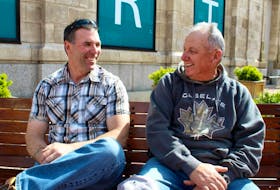 Todd Muise and Andre Boudreau invite veterans troubled by painful memories to meet with them and others in an informal coffee session held once a week.