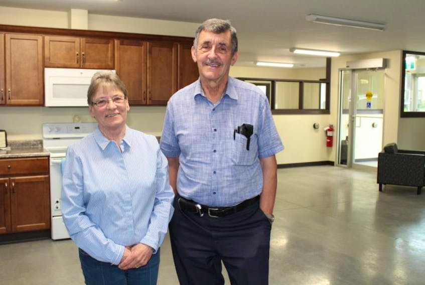 Linda Vickery, the HOPE co-cordinator, and Doug Thistle, project co-ordinator for HOPE’s new Yarmouth building, say the interior of the new structure is pretty much complete.