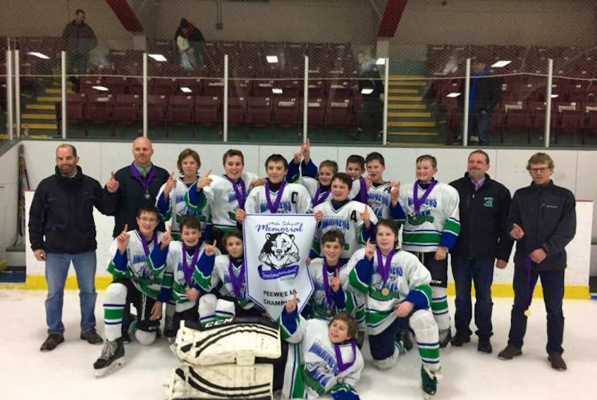 The Yarmouth Spears and MacLeod Pharmasave PeeWee AA Mariners win the Mike Schmitt Memorial Tournament in Truro.