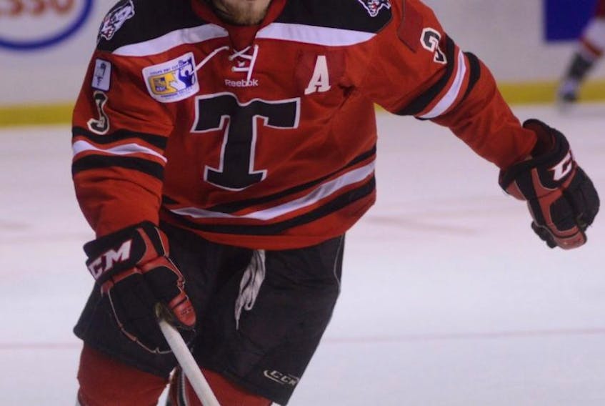 Zach Evans-Renaud in recent action with the Truro Bearcats.